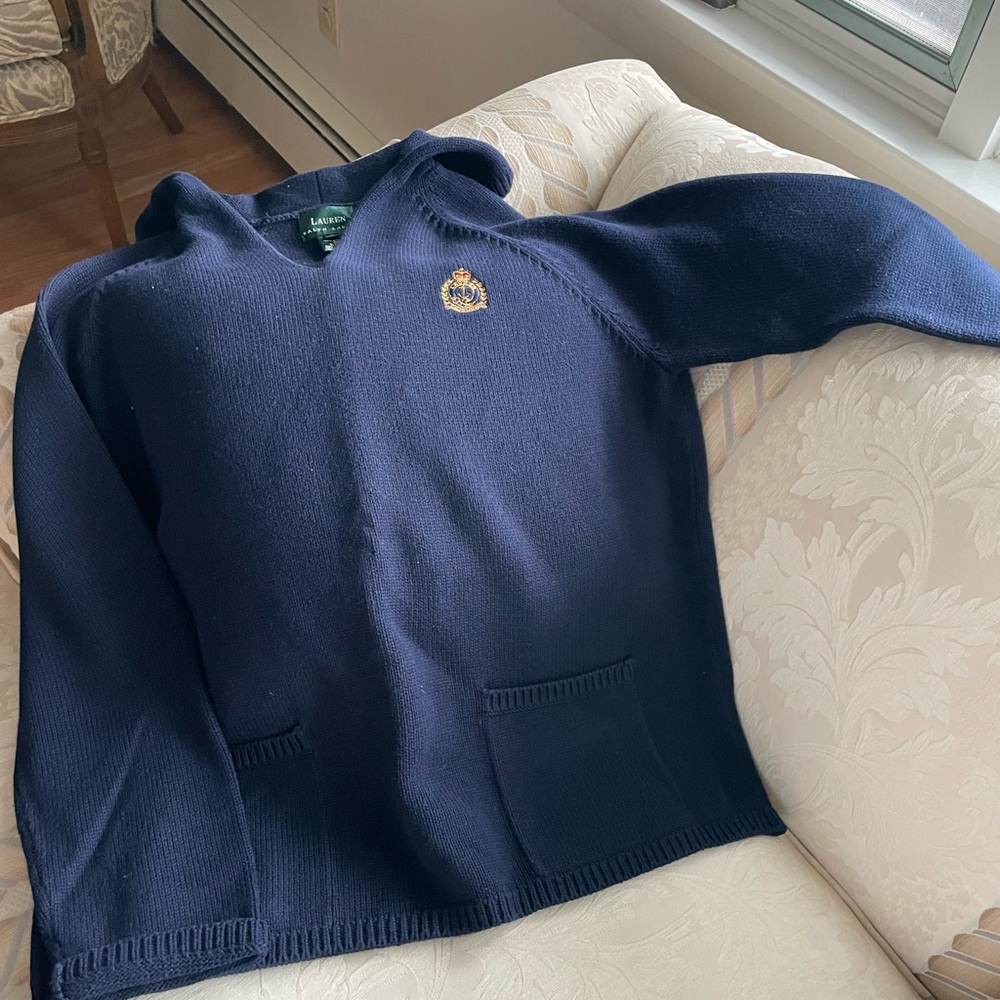 Lauren navy cotton sweater
